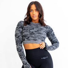  Rebel Seamless Crop Top (Camo Black)