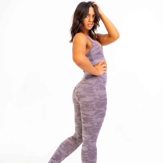 Rebel Seamless Leggings (Camo Purple)