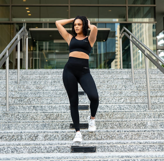 Elevate Seamless Leggings (Black) - Live Evolutionary