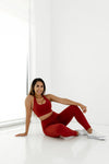 Adore Leggings (Brick Red) - Live Evolutionary