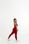 Adore Leggings (Brick Red) - Live Evolutionary