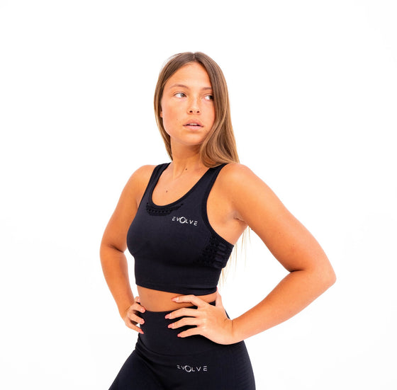 Aspire Seamless Sports Bra (Black) - Live Evolutionary