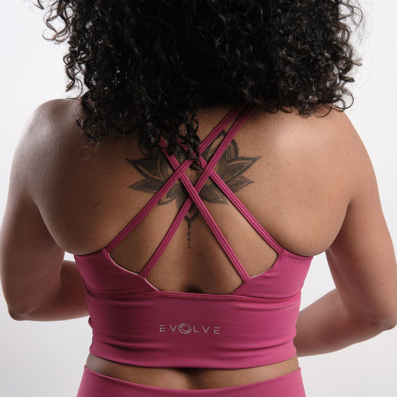 Classic Sports Bra (Wine) - Live Evolutionary