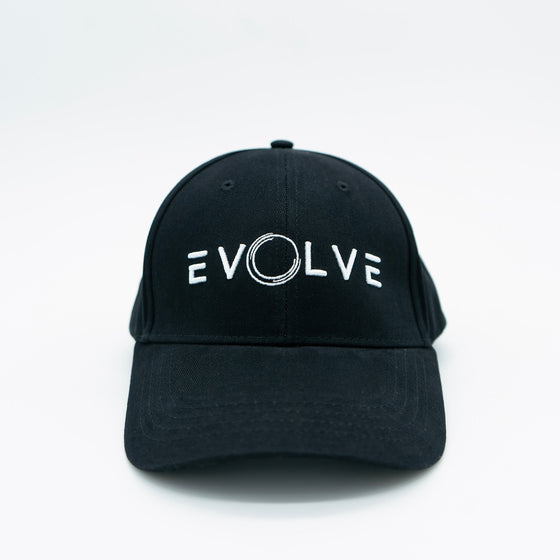 Evolve Fitted Baseball Cap - Black/White - Live Evolutionary