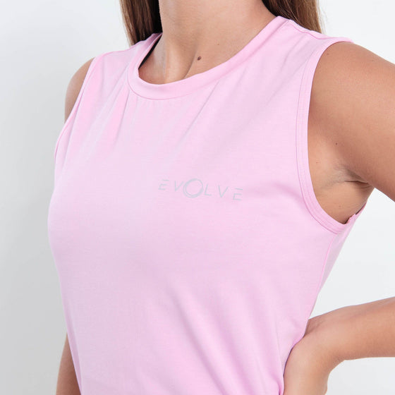 Evolve Open Back Tank (Pink) - Live Evolutionary