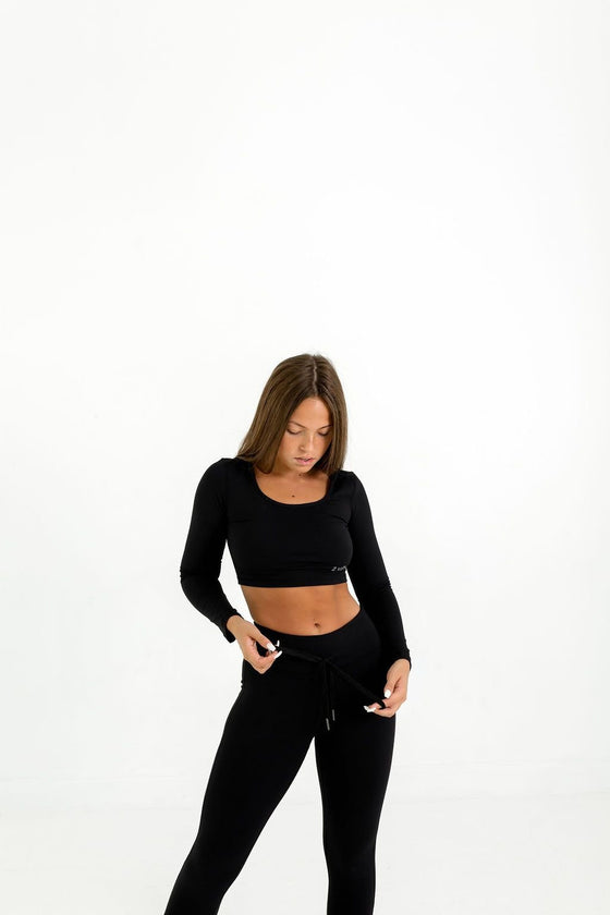 Evolve Sport Crop Top (Black) - Live Evolutionary