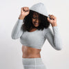 Evolve Sport Crop Top (Marble Grey) - Live Evolutionary