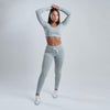 Evolve Sport Crop Top (Marble Grey) - Live Evolutionary