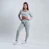 Evolve Sport Crop Top (Marble Grey) - Live Evolutionary