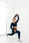 Evolve Sport Leggings (Navy Blue) - Live Evolutionary