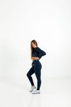 Evolve Sport Leggings (Navy Blue) - Live Evolutionary