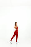 Queen Vee Leggings (Brick Red) - Live Evolutionary