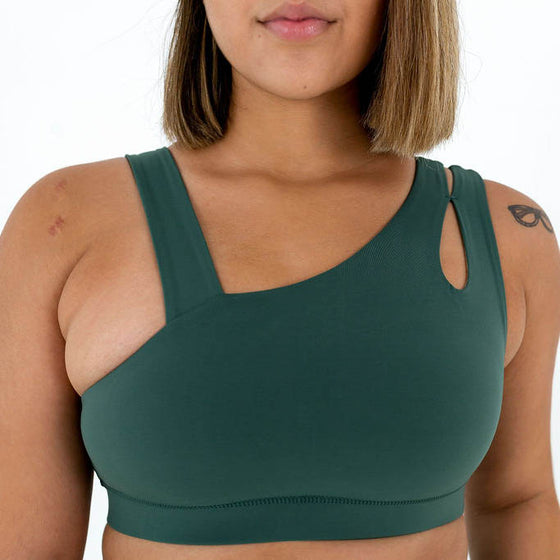 Rebel Sports Bra (Dark Green)