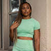 Marvel Seamless Crop Tee - Mint Green