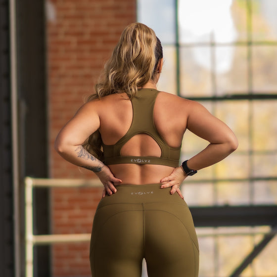 Princess Sports Bra - Olive - Live Evolutionary