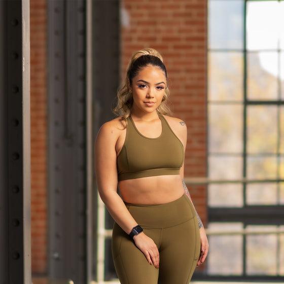 Princess Sports Bra - Olive - Live Evolutionary