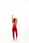 Queen Vee Sports Bra (Brick Red) - Live Evolutionary