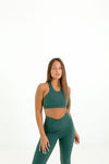 Queen Vee Sports Bra (Dark Green) - Live Evolutionary