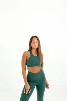  Queen Vee Sports Bra (Dark Green) - Live Evolutionary