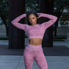 Rebel Seamless Crop Top (Camo Pink) - Live Evolutionary