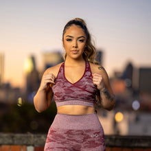  Rebel Seamless Sports Bra (Camo Plum) - Live Evolutionary