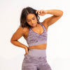 Rebel Seamless Sports Bra (Camo Purple) - Live Evolutionary