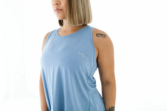 Rubix Tank Top - Light Blue - Live Evolutionary